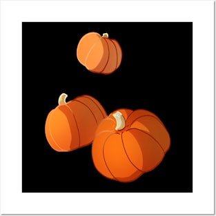 Pumpkins in Fall Autumn Holiday Posters and Art